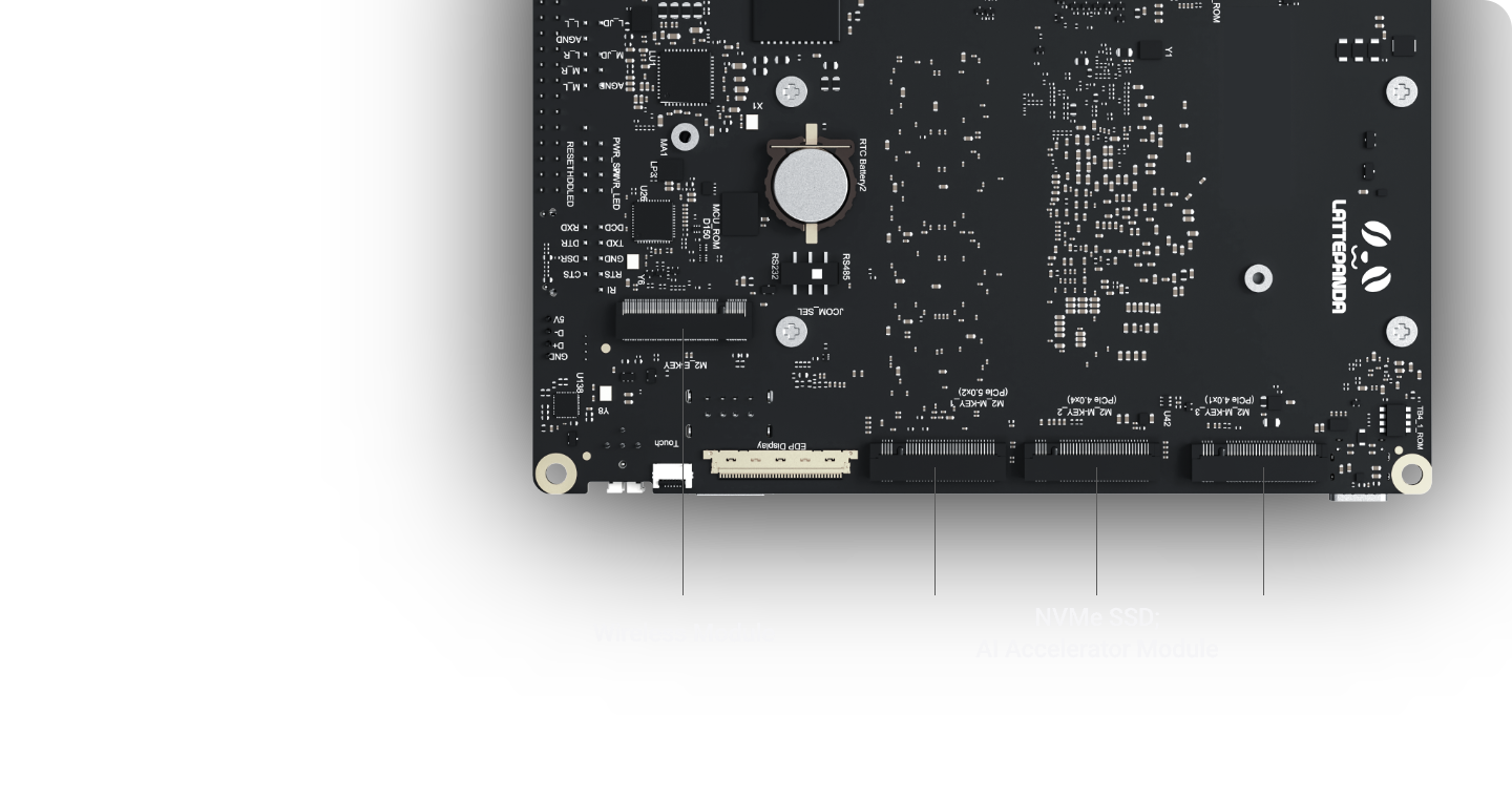 M.2 expansion slot highlighted on the board
